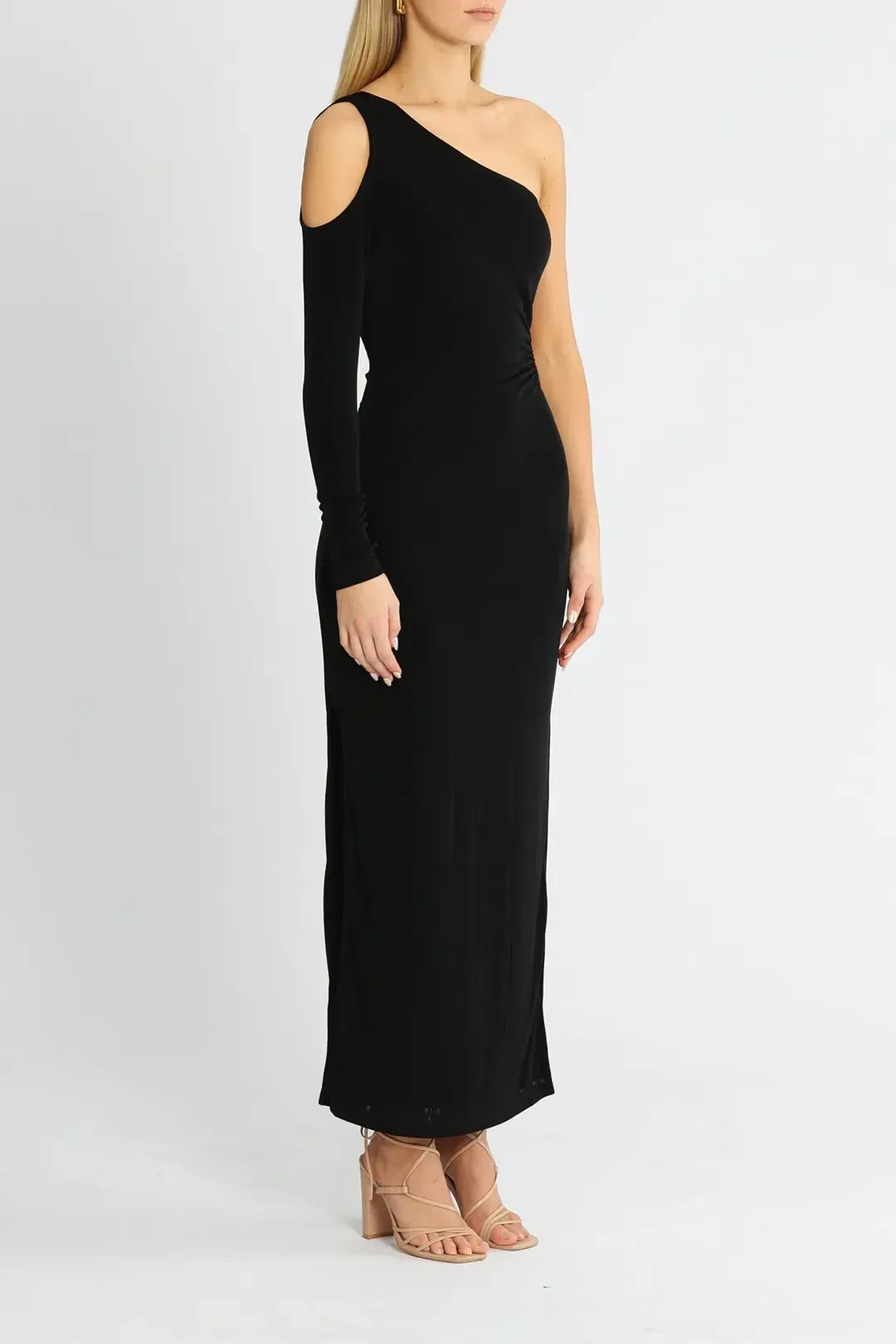 Suboo Beth One Shoulder Maxi Dress in Black Size 10 for rent on The Volte - main image