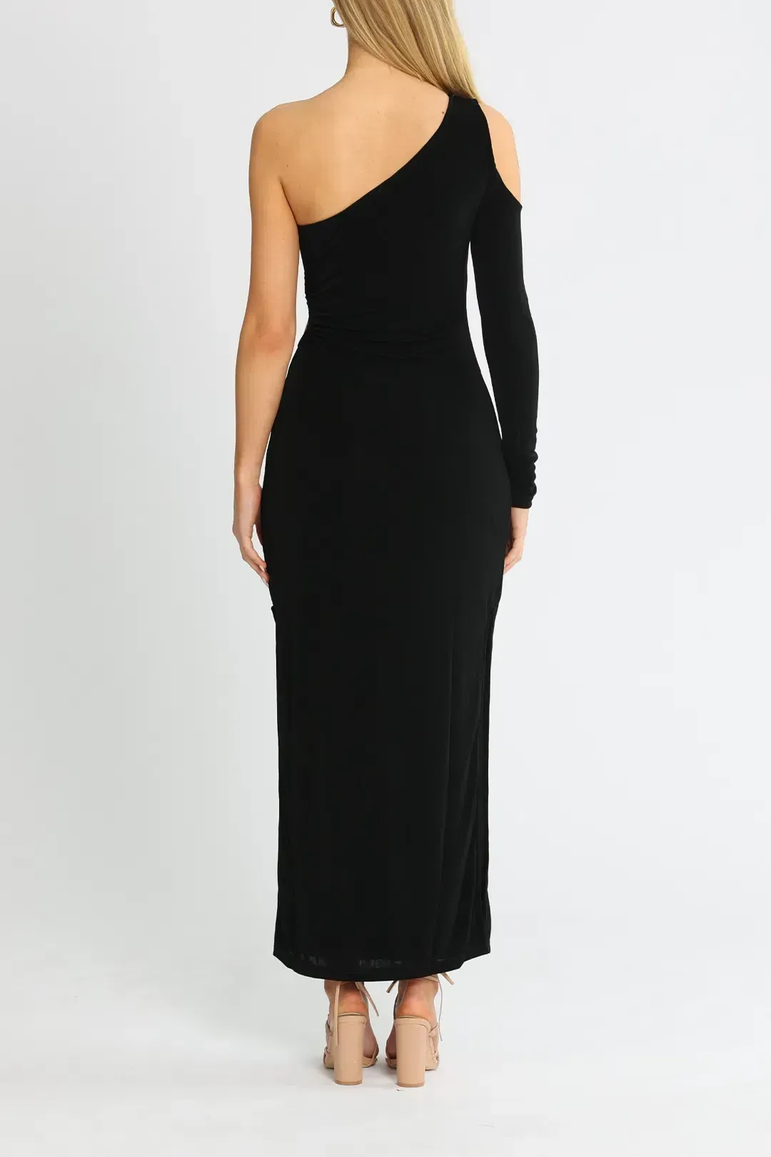 Suboo Beth One Shoulder Maxi Dress in Black Size 12 for rent on The Volte - main image