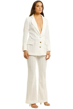 We Are Kindred Marbella Blazer and Pant Set in Frost Size 10 for rent on The Volte - image 2