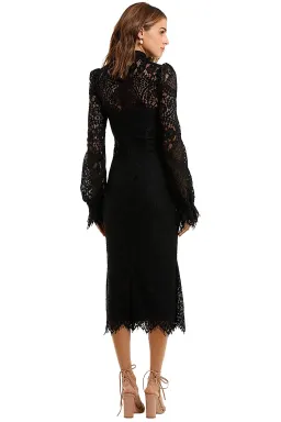 Wandering Lace Midi Dress Black Size 10 for rent on The Volte - image 3