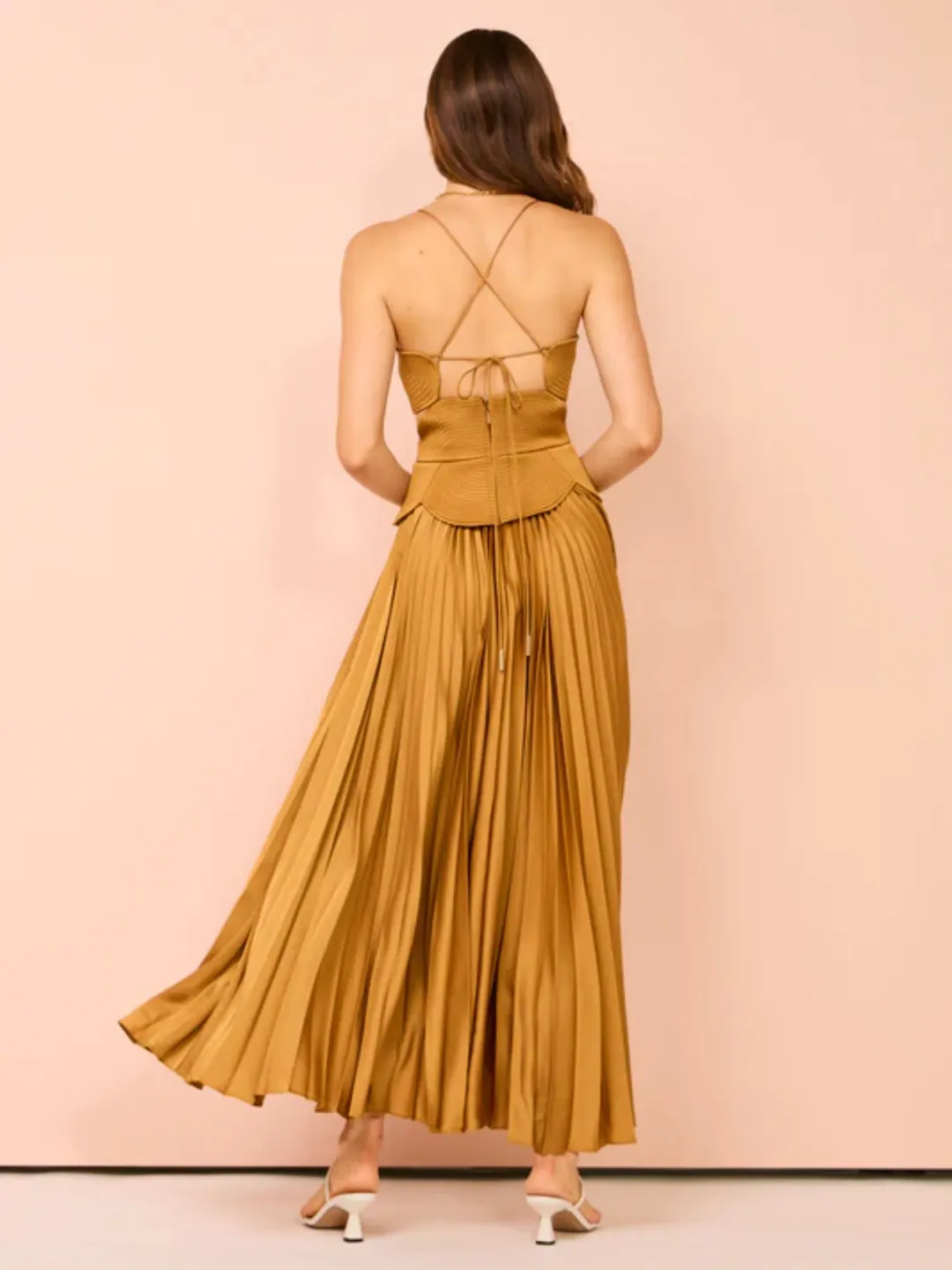 Acler Atholton Midi Dress in Savannah Size AU 8 for rent on The Volte - main image