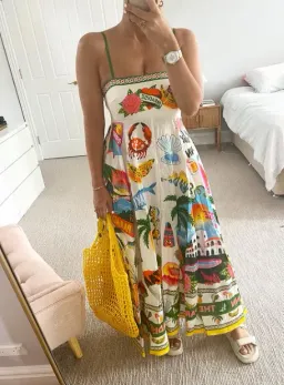 Alemais Paradiso Sundress in Multi Size AU 10 for rent on The Volte - image 1