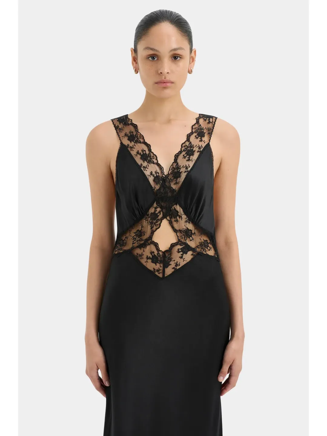 Sir the Label Aries Cut Out Gown in Black Size 1 / AU 8 for rent on The Volte - main image