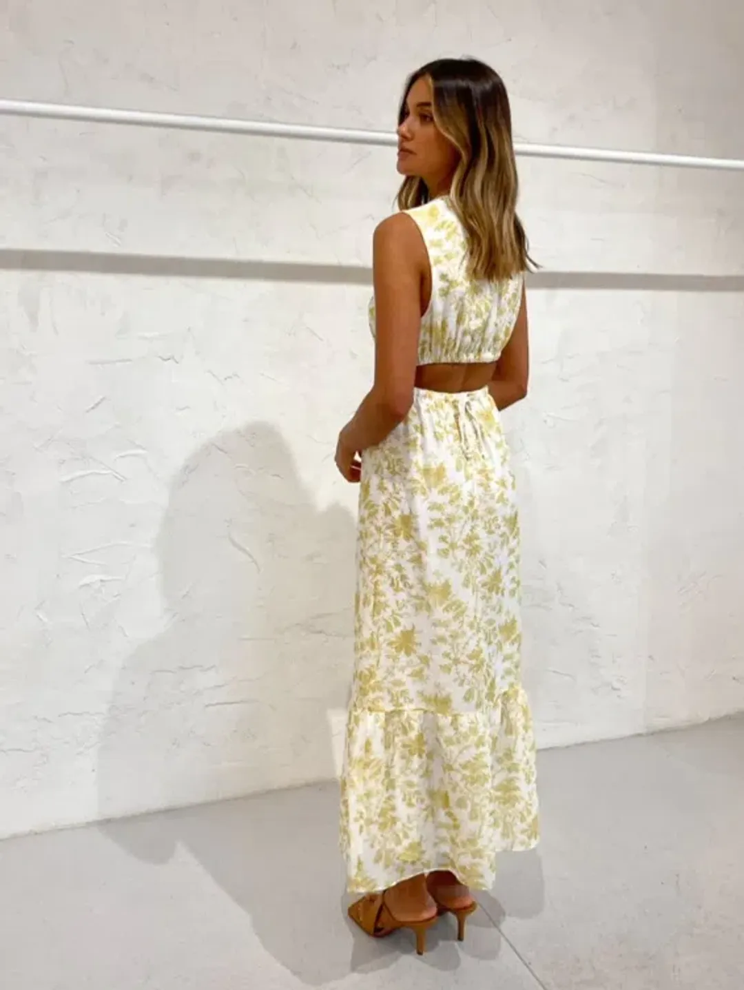 Sir The Label Sir The Label Clementine Cut Out Gown in Ivory Clementine Size AU 10 for rent on The Volte - main image