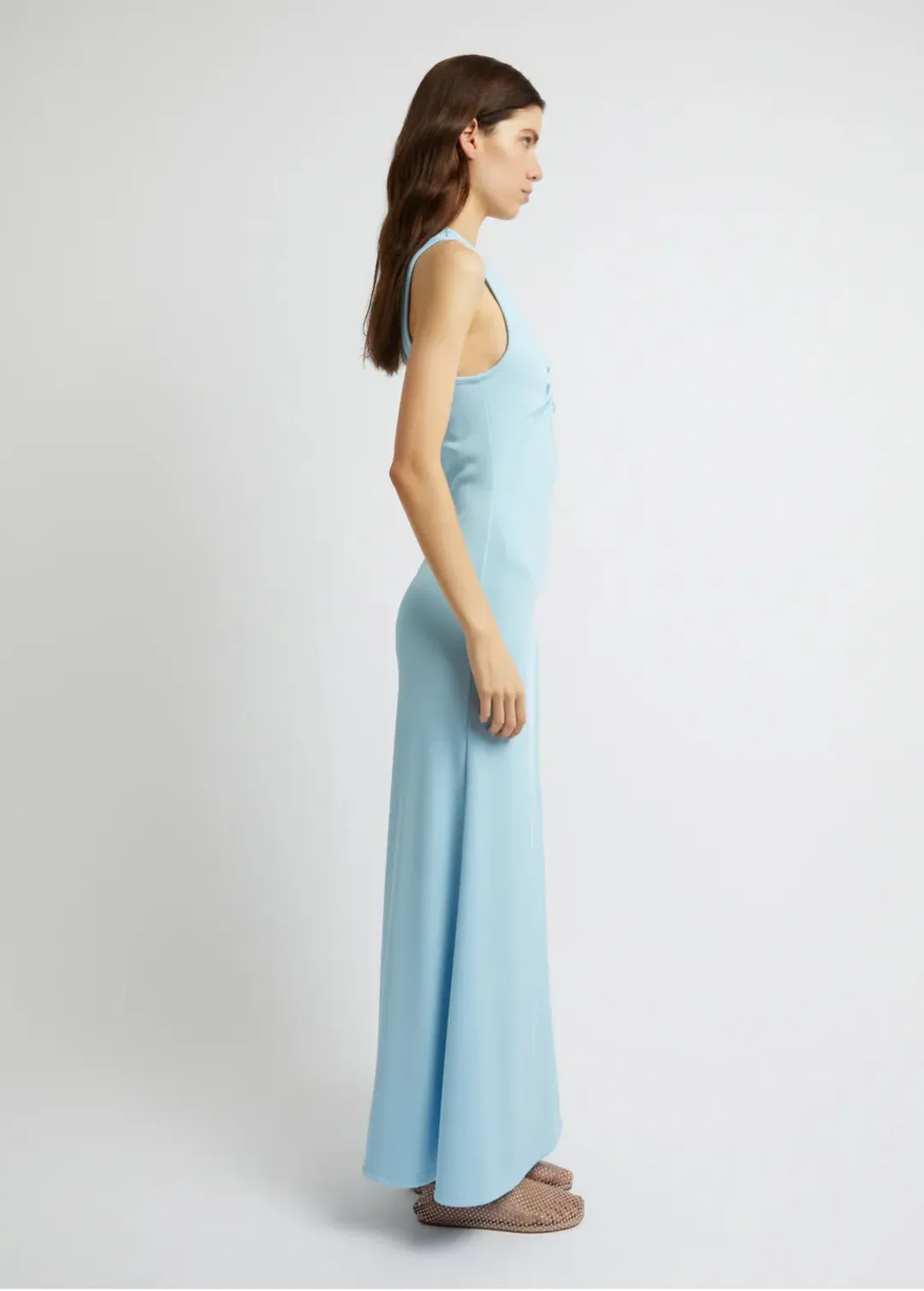 Christopher Esber Chasm Cay Buckle Dress in Blue Calcite Size AU 12 for rent on The Volte - main image