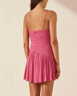 Shona Joy Isola Ruched Bodice Mini Dress Pink Size 8 for rent on The Volte - image 5