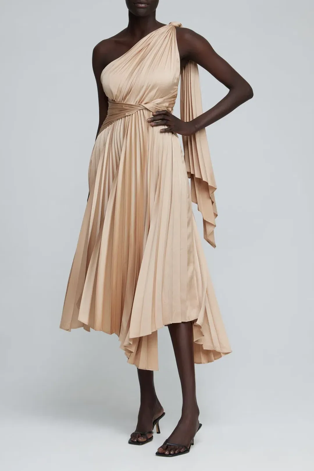 Acler Kalora Dress In Golden Size 10 for rent on The Volte - main image