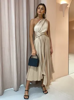 Acler Kalora Dress In Golden Size 10 for rent on The Volte - image 2