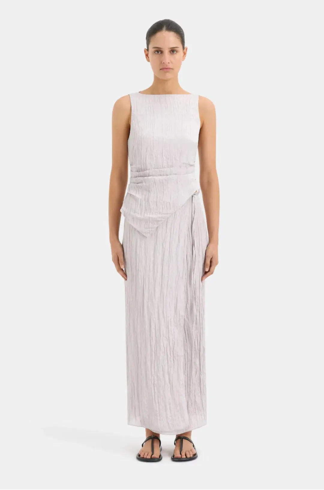 Sir The Label Ligera Top Size 0/Au 6 And Wrap Skirt Size 0p/Au 6P Set Silver for rent on The Volte - main image