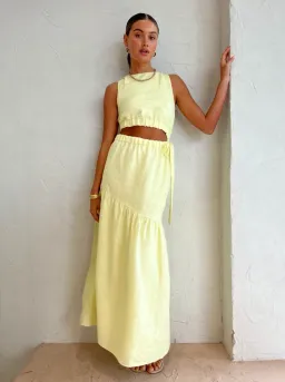 Sir The Label Francesca Dress In Butter Size 1/Au 8  for rent on The Volte - image 1