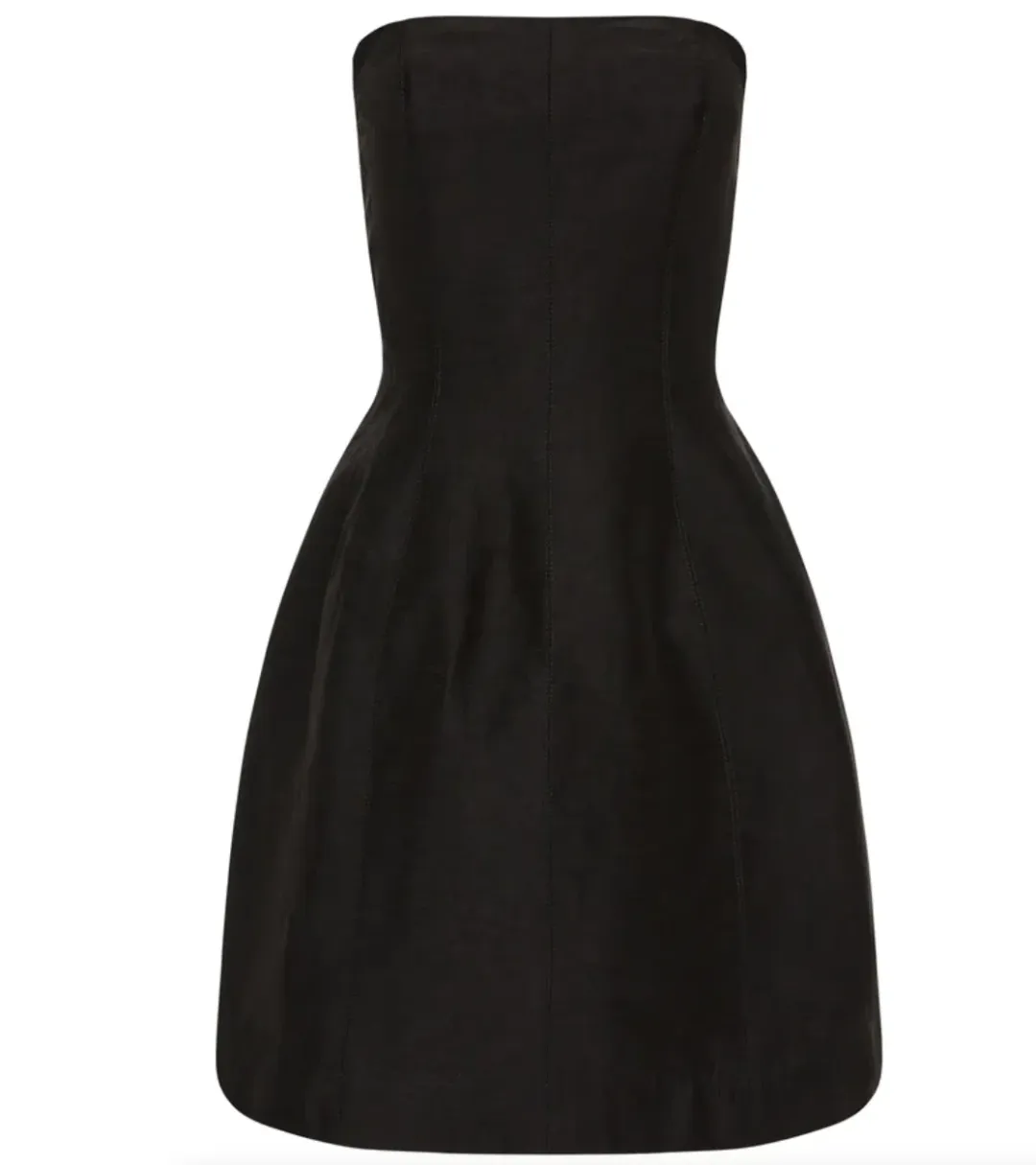Aje Baret Strapless Mini Dress Black Size 8 for rent on The Volte - main image