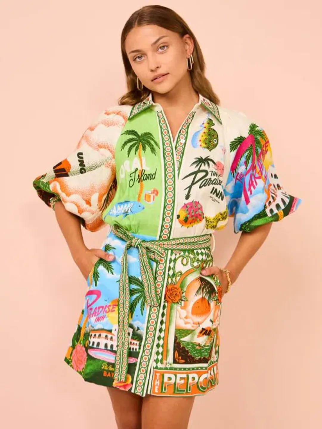 Alemais Paradiso Mini Dress In Multi Size 12 for rent on The Volte - main image