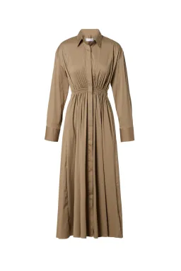 Scanlan Theodore Cotton Gathered Dress in Doe Size 6 for rent on The Volte - image 3