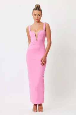 Bianca and Bridgett Scarlett Maxi Dress Pink Size 8  for rent on The Volte - image 1