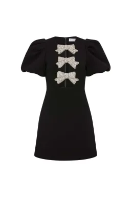 Rebecca Vallance Juliana Puff Sleeve Mini Dress Black Size 8 for rent on The Volte - image 3
