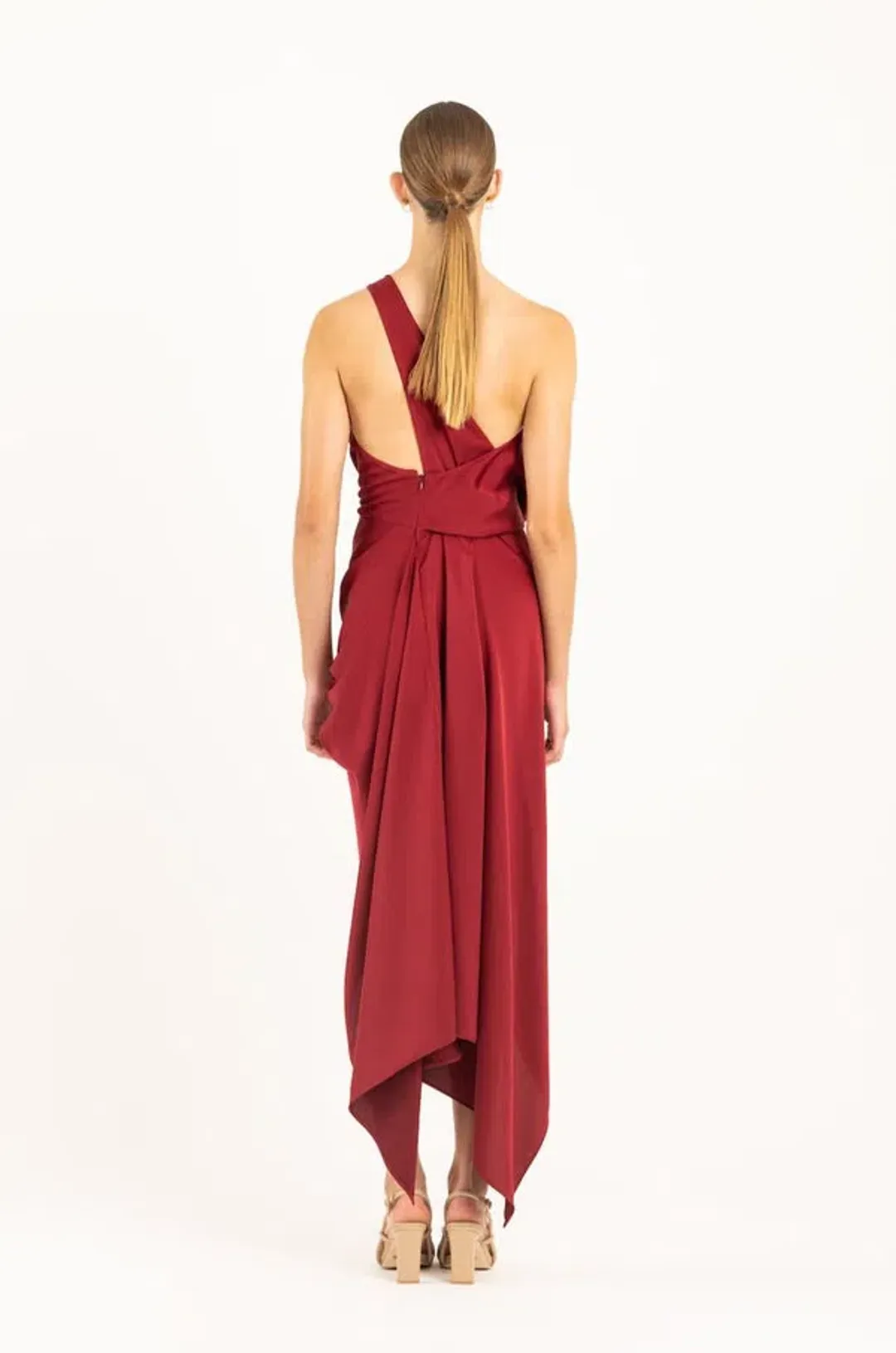 One Fell Swoop Philly Dress Black Cherry Size 8 for rent on The Volte - main image