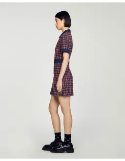 Sandro Denim Tweed Mini Dress Multi Size 12 AU for rent on The Volte - image 4