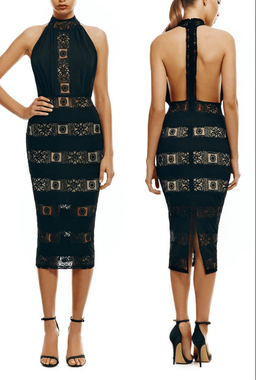 MISHA Portia Black Dress Size 8 for rent on The Volte - image 2