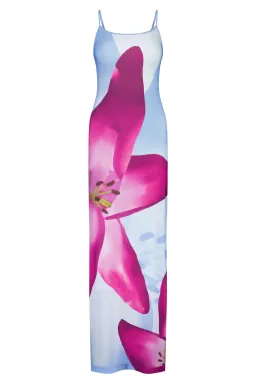With Harper Lu Slip Dress Sky Lily Floral Size M / AU 10 for rent on The Volte - image 4