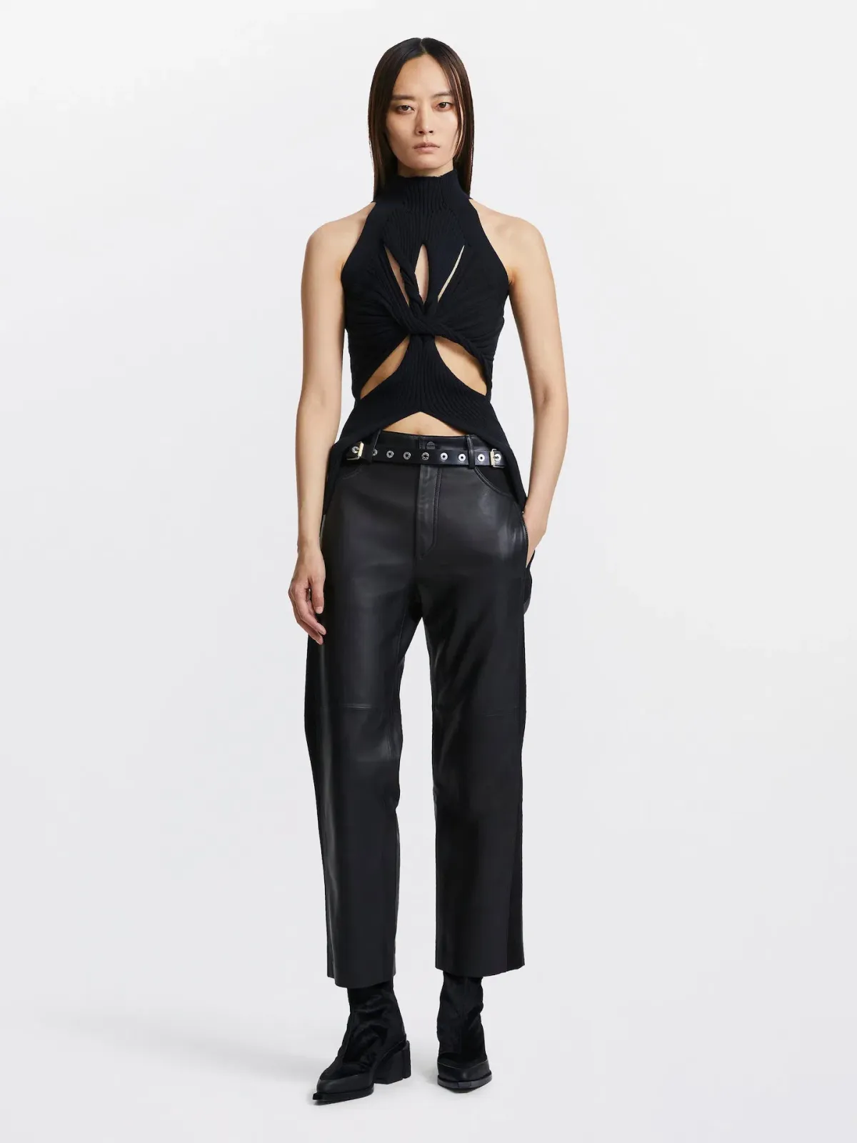 Dion Lee Twist Tank Top Black Size 8 for rent on The Volte - main image