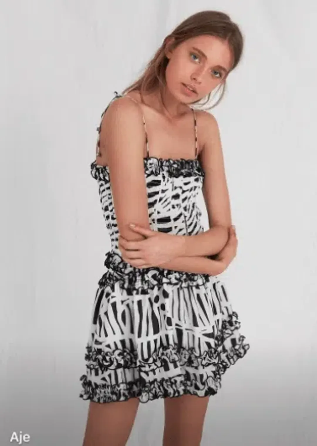 Aje Tribola Dress Print Size 6 for rent on The Volte - main image