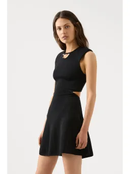 Aje Lena Knit Cut-out Dress in Black Size AU 14 for rent on The Volte - image 2