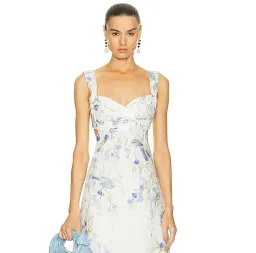 Zimmermann Natura Midi Dress in Blue Birds Size 0P / AU 6 for rent on The Volte - image 2