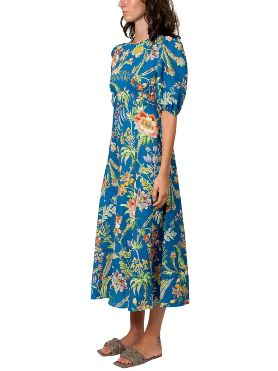 Alemais June Midi Dress in Indigo Size AU 10 for rent on The Volte - main image