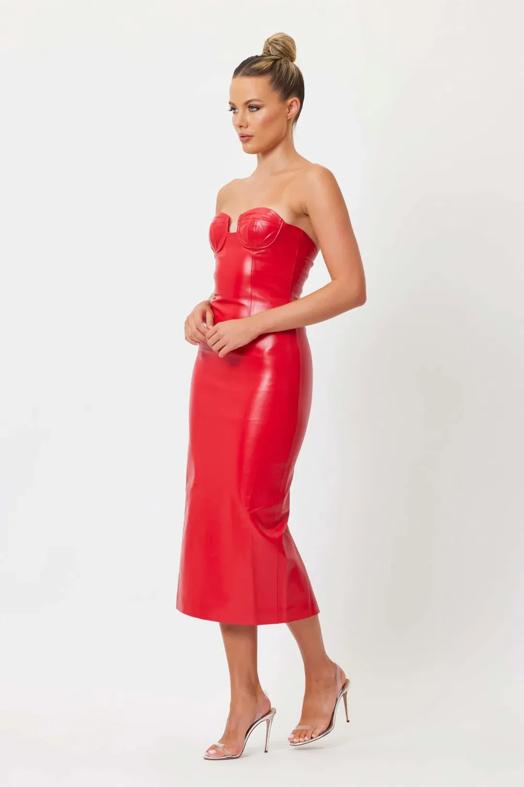 Bianca and Bridgett Kylie Midi Dress Red Size 6 for rent on The Volte - main image