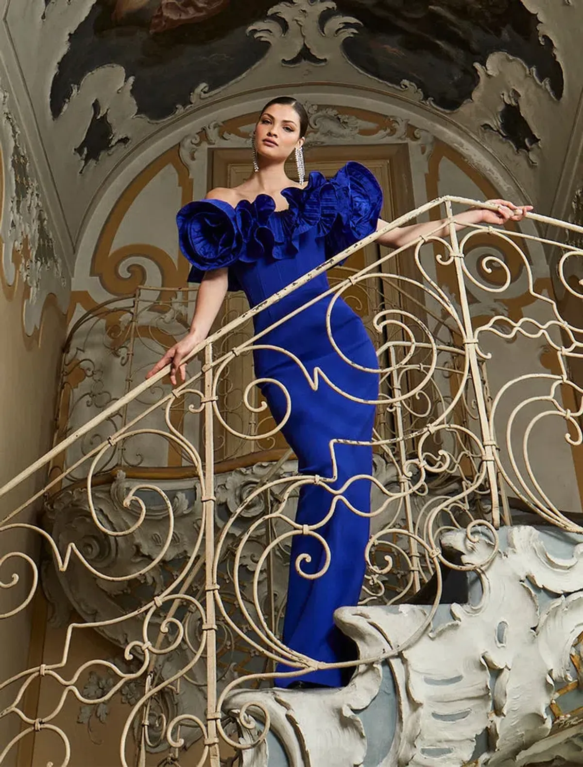 Rebecca Vallance Cora Gown Blue Size 8 for rent on The Volte - main image