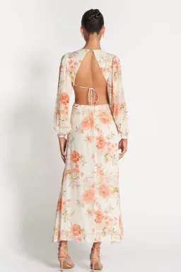 Sophia The Label Sara Open Back Midi Dress Rose White Size 8 for rent on The Volte - image 3