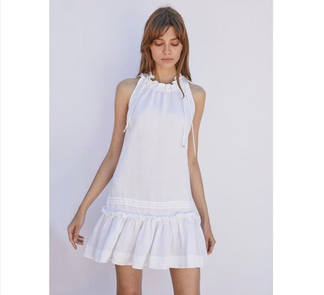 Rodeo Show Ceci Mia Mini Dress White Size 4  for rent on The Volte - main image