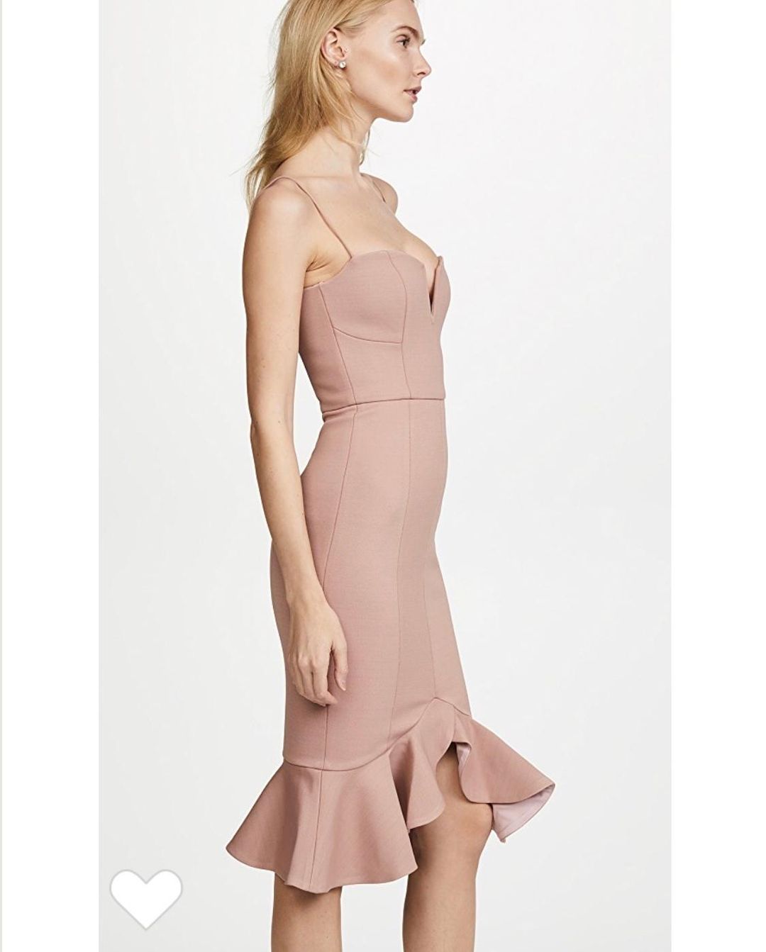 Nicholas Flip Hem Bra Bandage Dress in Nude Size 0 for rent on The Volte - main image