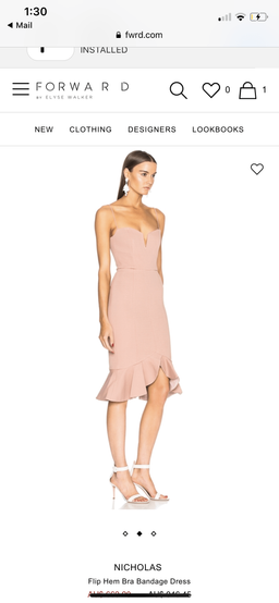 Nicholas Flip Hem Bra Bandage Dress in Nude Size 0 for rent on The Volte - image 5