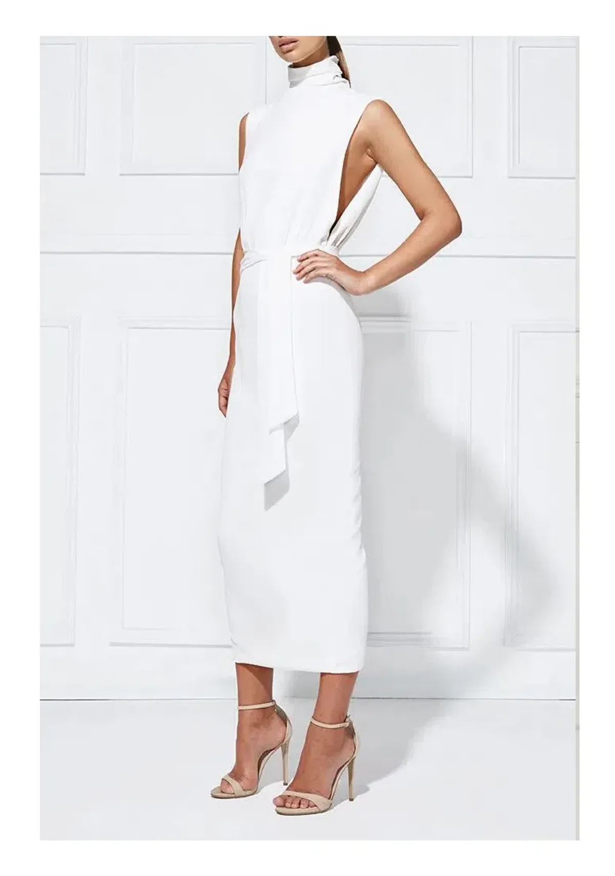 MISHA Balbina Milk Dress White Size 6/XS for rent on The Volte - main image