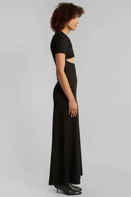 Christopher Esber Polar Orbit Tee Midi Dress in Black Size 10 for rent on The Volte - image 3