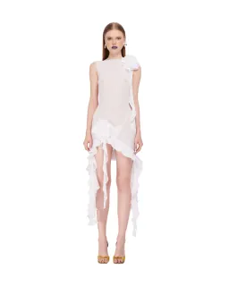 Fanci Club Apple Mini Dress White Size XS/ AU 6 for rent on The Volte - image 1