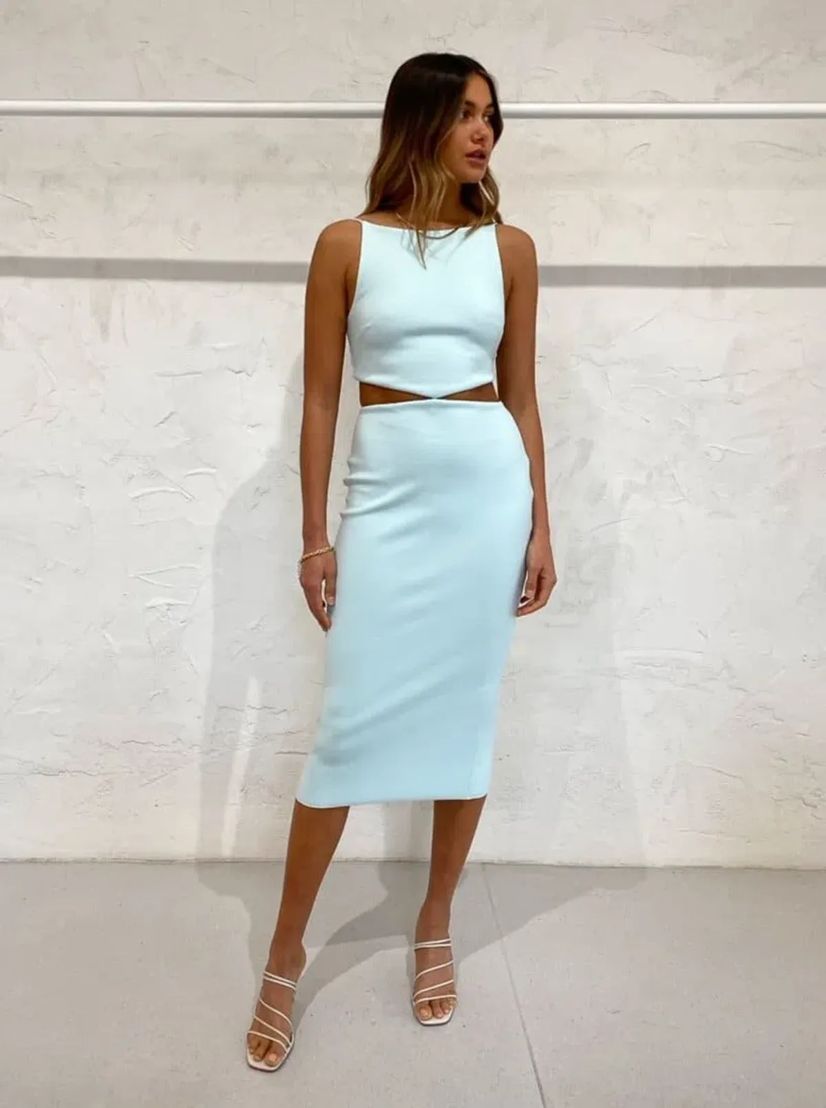 Bec & Bridge Scout Midi Cut Out Dress Mint Size 10 for rent on The Volte - main image