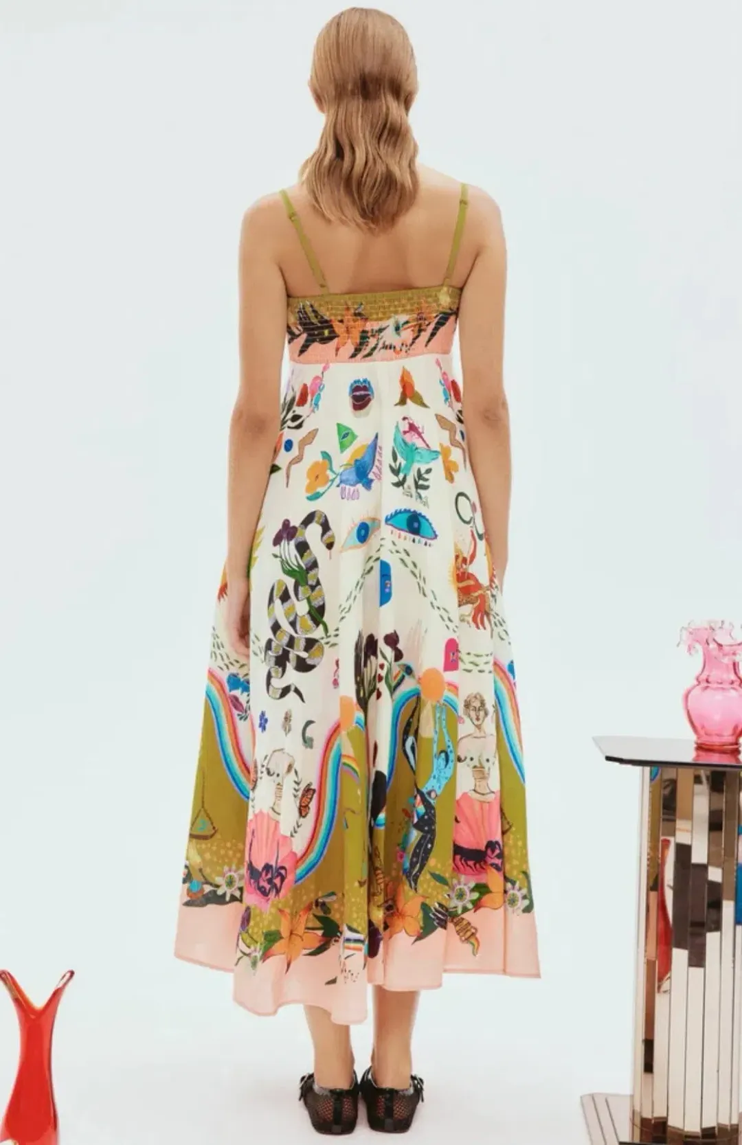 Alemais Evergreen Sundress Print Size 16 for rent on The Volte - main image