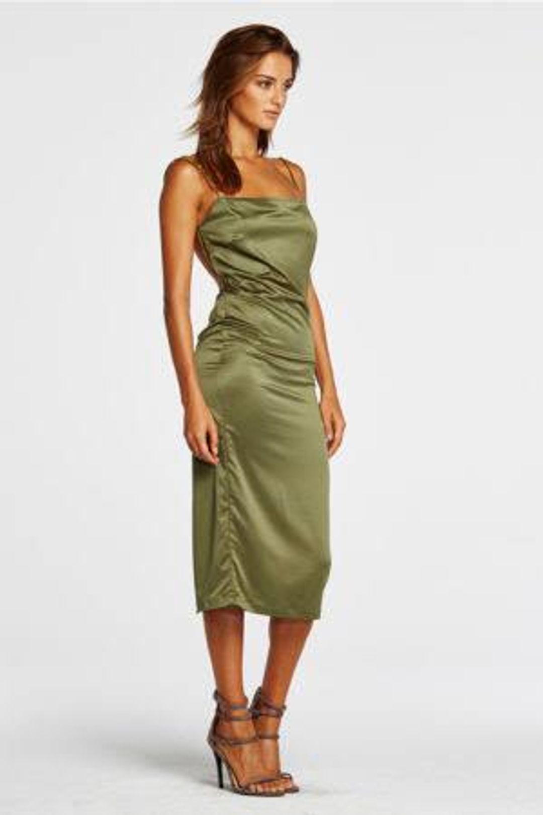Maurie & Eve Apache dress - wilderness green for rent on The Volte - main image