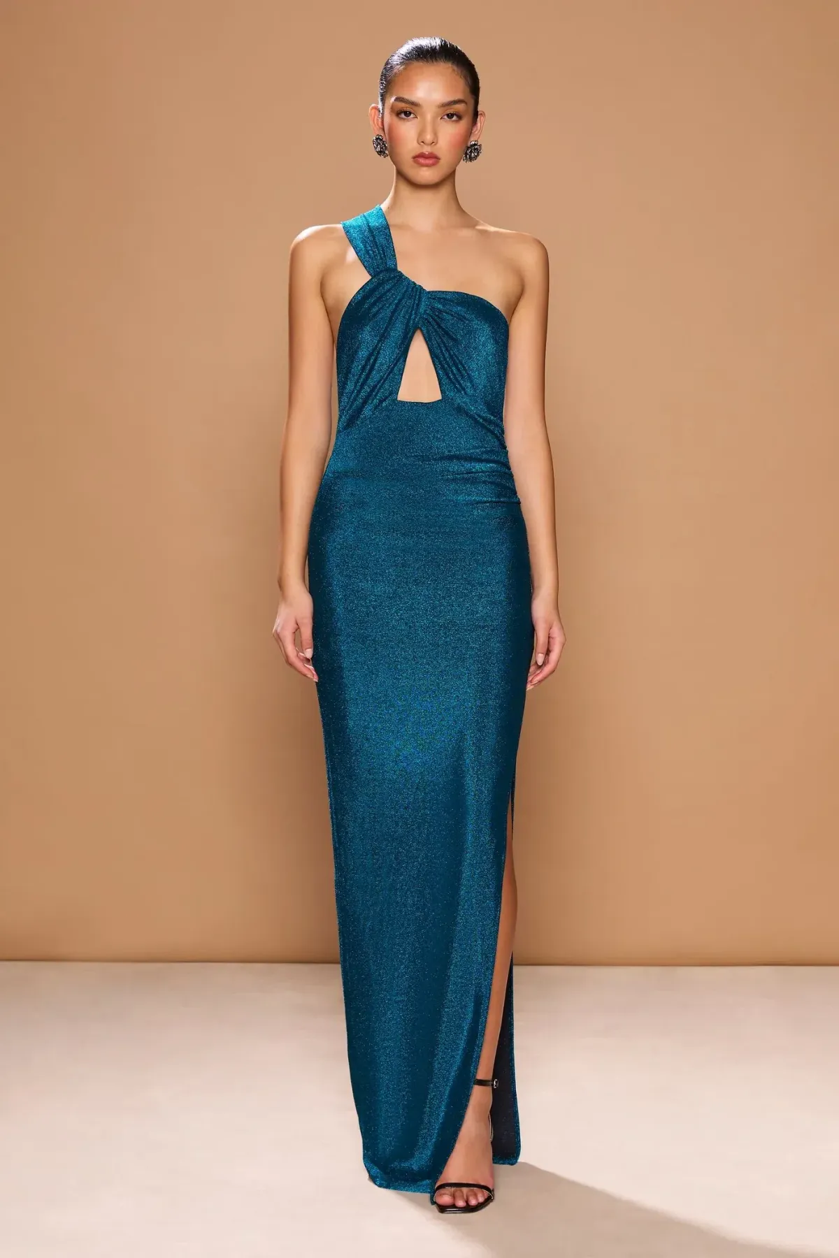Sonya Moda Acquavena Capri Shimmer Dress Blue Size 10 for rent on The Volte - main image