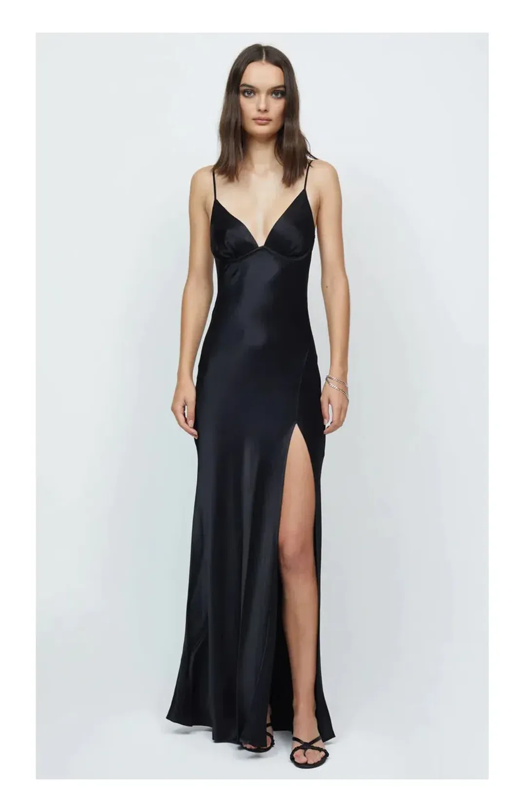 Bec and Bridge Ren Split Maxi Dress Black Size 6 for rent on The Volte - main image