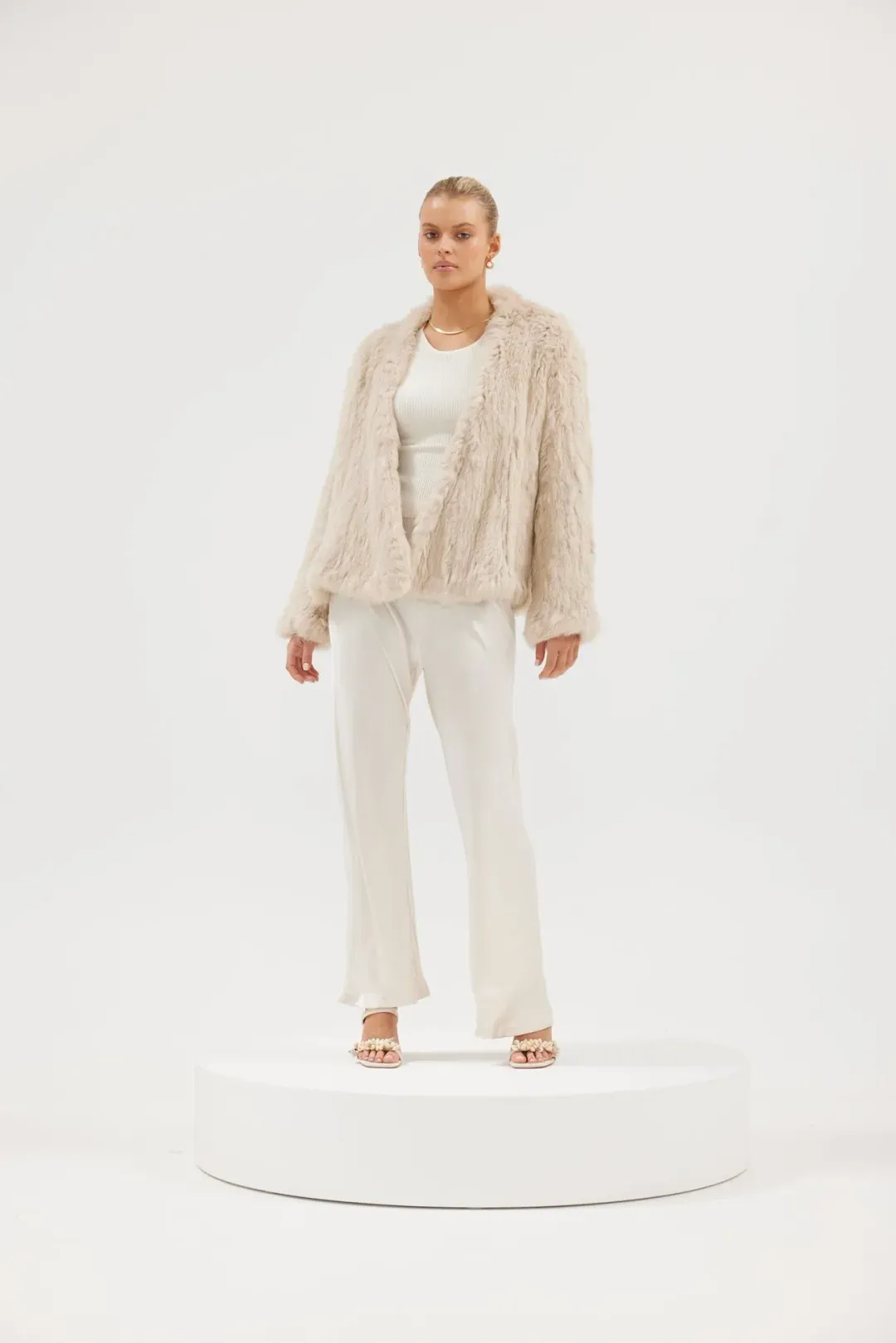 Bubish Valencia Jacket in Oatmeal Size 12  for rent on The Volte - main image
