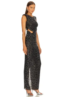 Self Portrait Rhinestone Gown in Black Size 8 for rent on The Volte - image 2