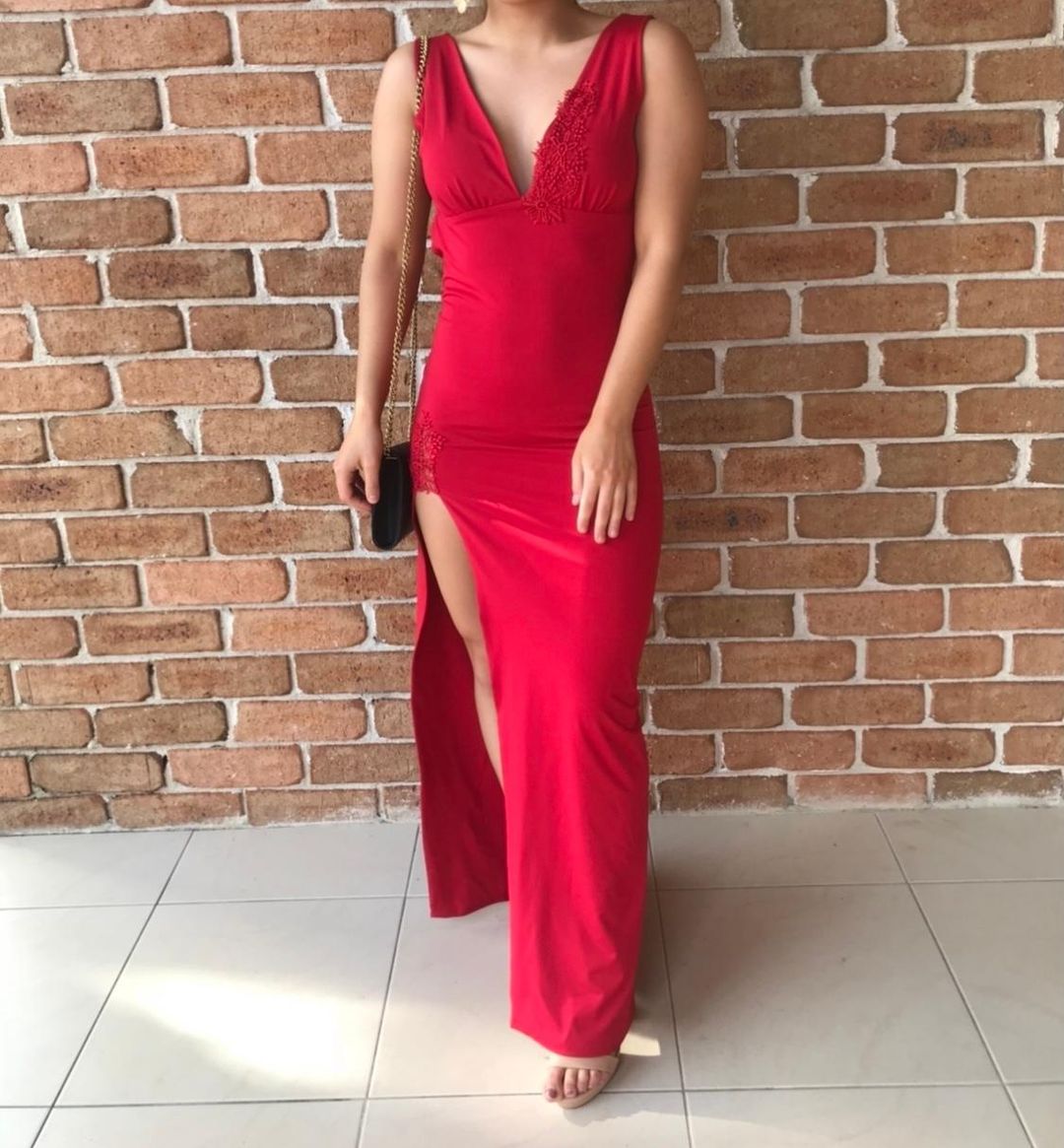 Amy Taylor Arias Red dress Size AU 6 for rent on The Volte - main image