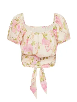 Spell Rose Garden Blouse Size M/10 & Tiered Maxi Skirt Size M/10 Set Rose for rent on The Volte - image 2