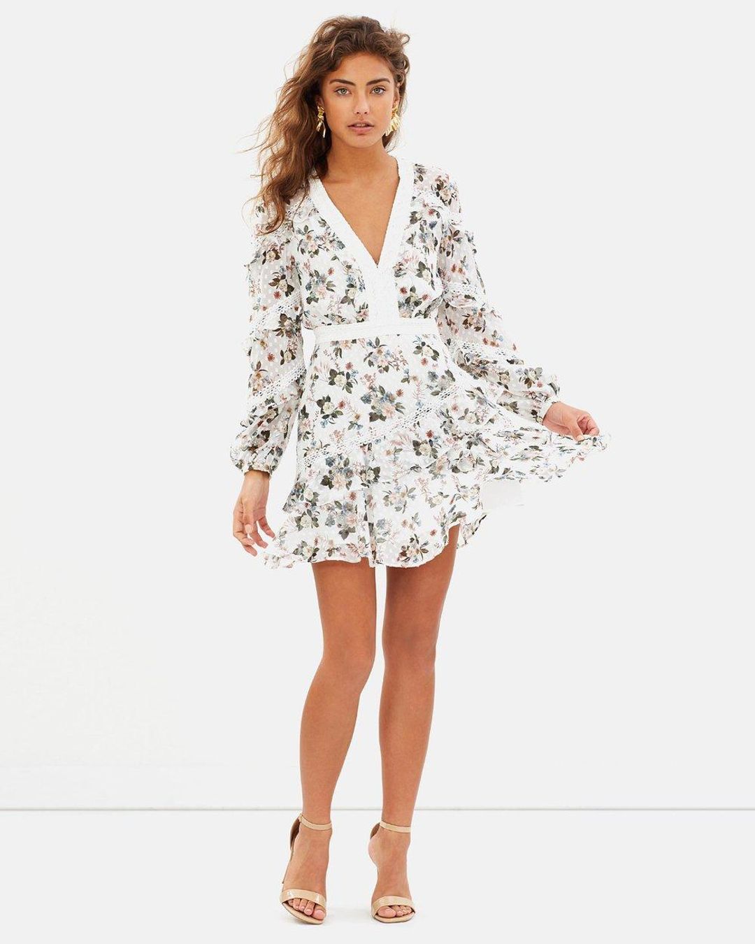 Talulah Reminisce Mini Dress Floral Size 10 for rent on The Volte - main image