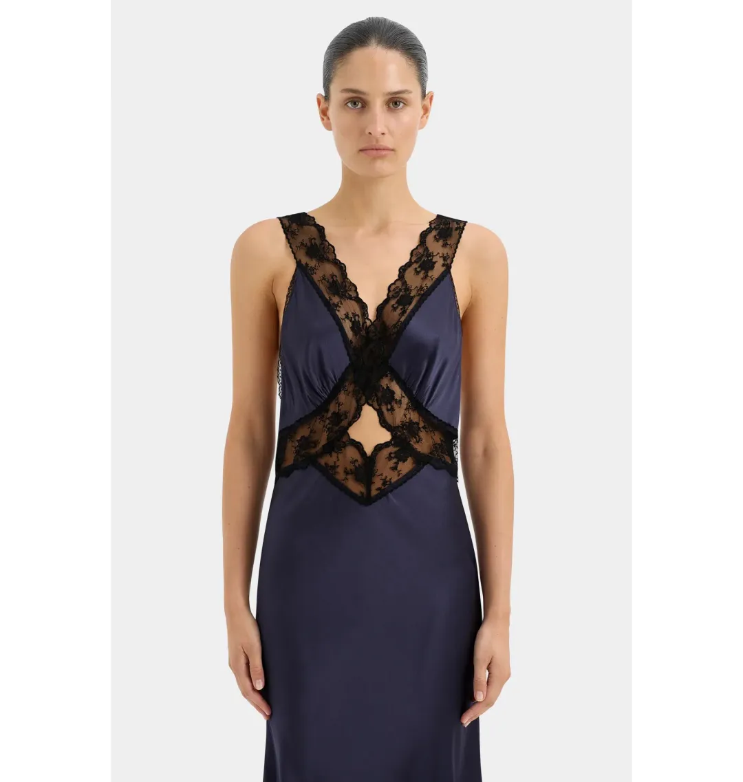 Sir The Label Aries Cut Out Gown in Navy Size 0 / AU 8 for rent on The Volte - main image