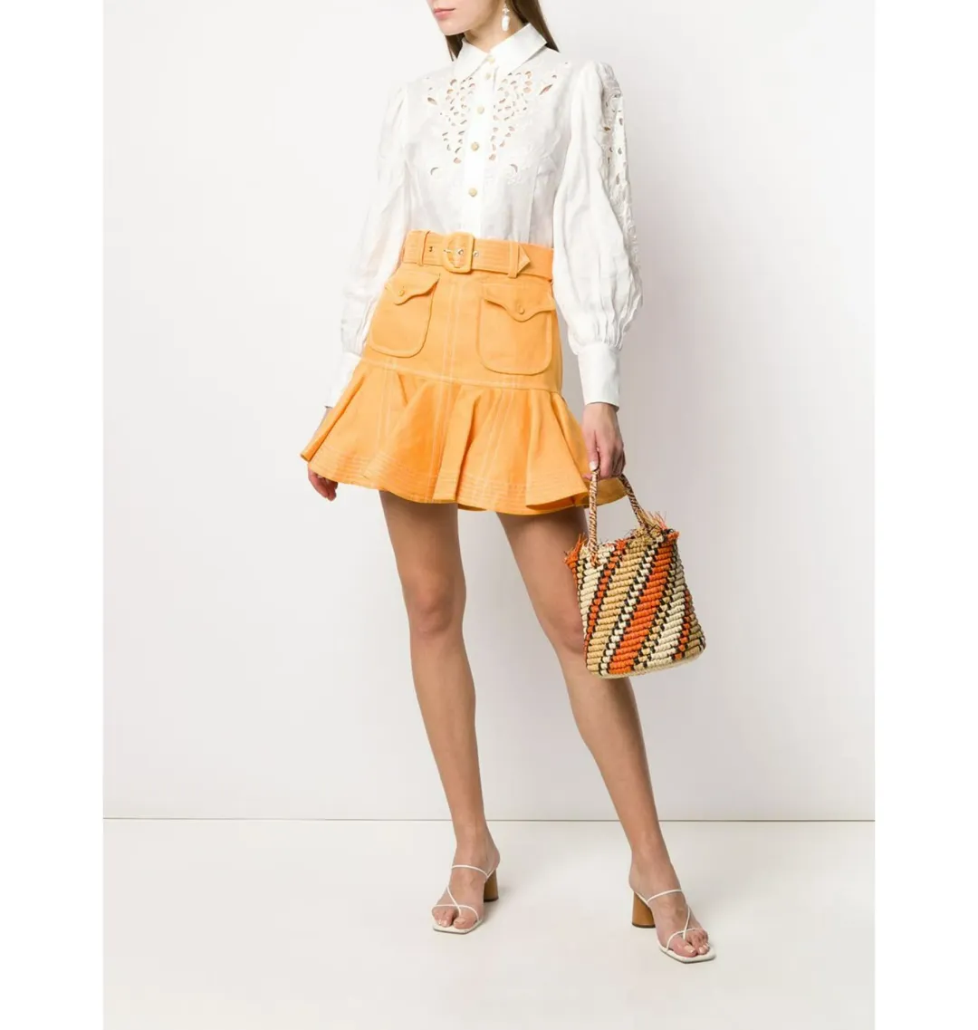 Zimmermann Super Eight Safari Skirt Yellow Size 2 / AU  for rent on The Volte - main image