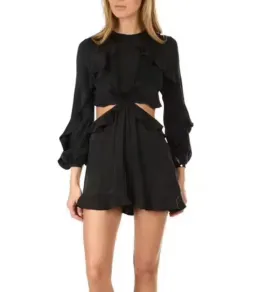 Zimmermann Winsome Flutter Playsuit Black Size 2 / AU  for rent on The Volte - image 1